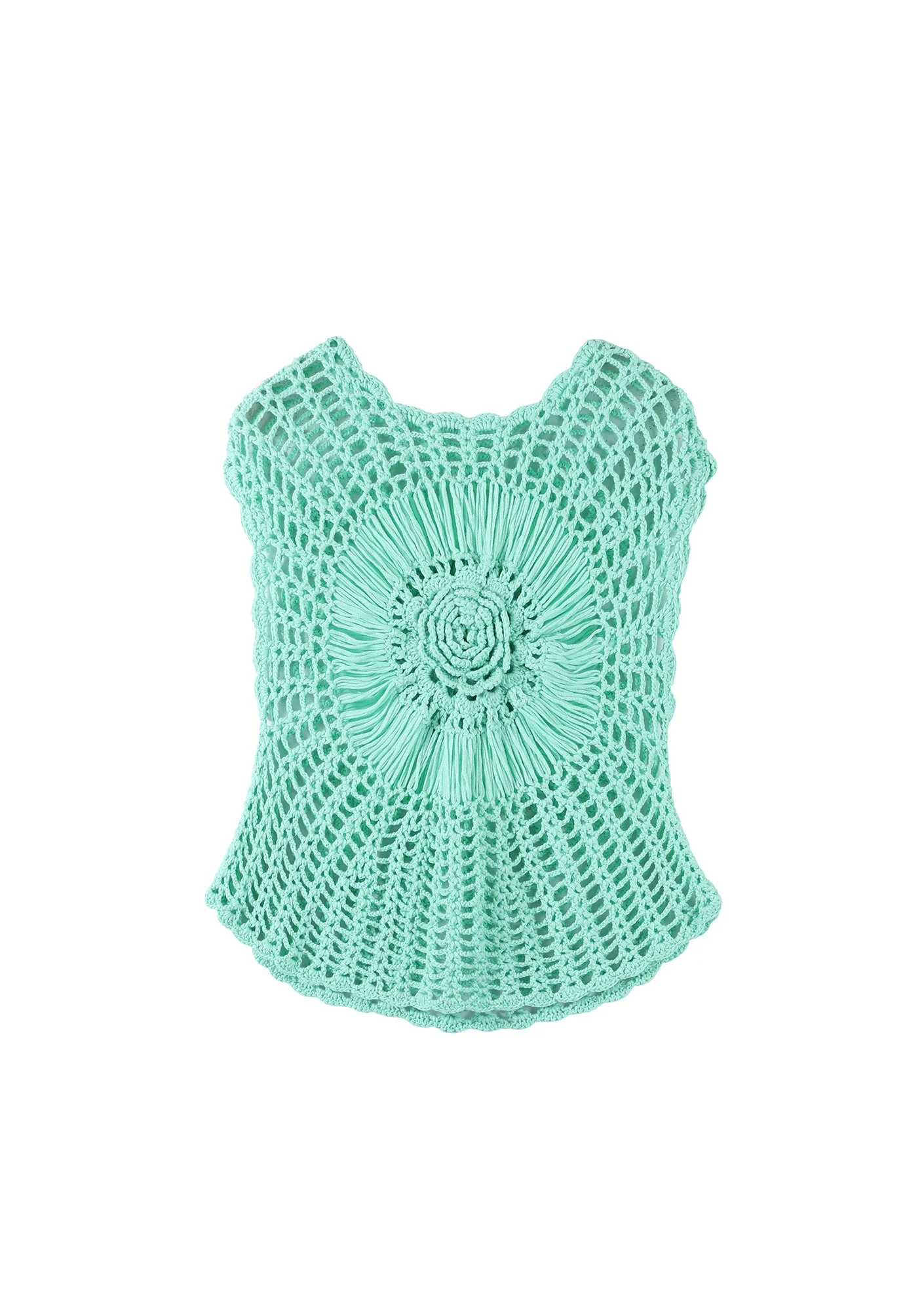 Aqua Cora Crochet Top - Image 8