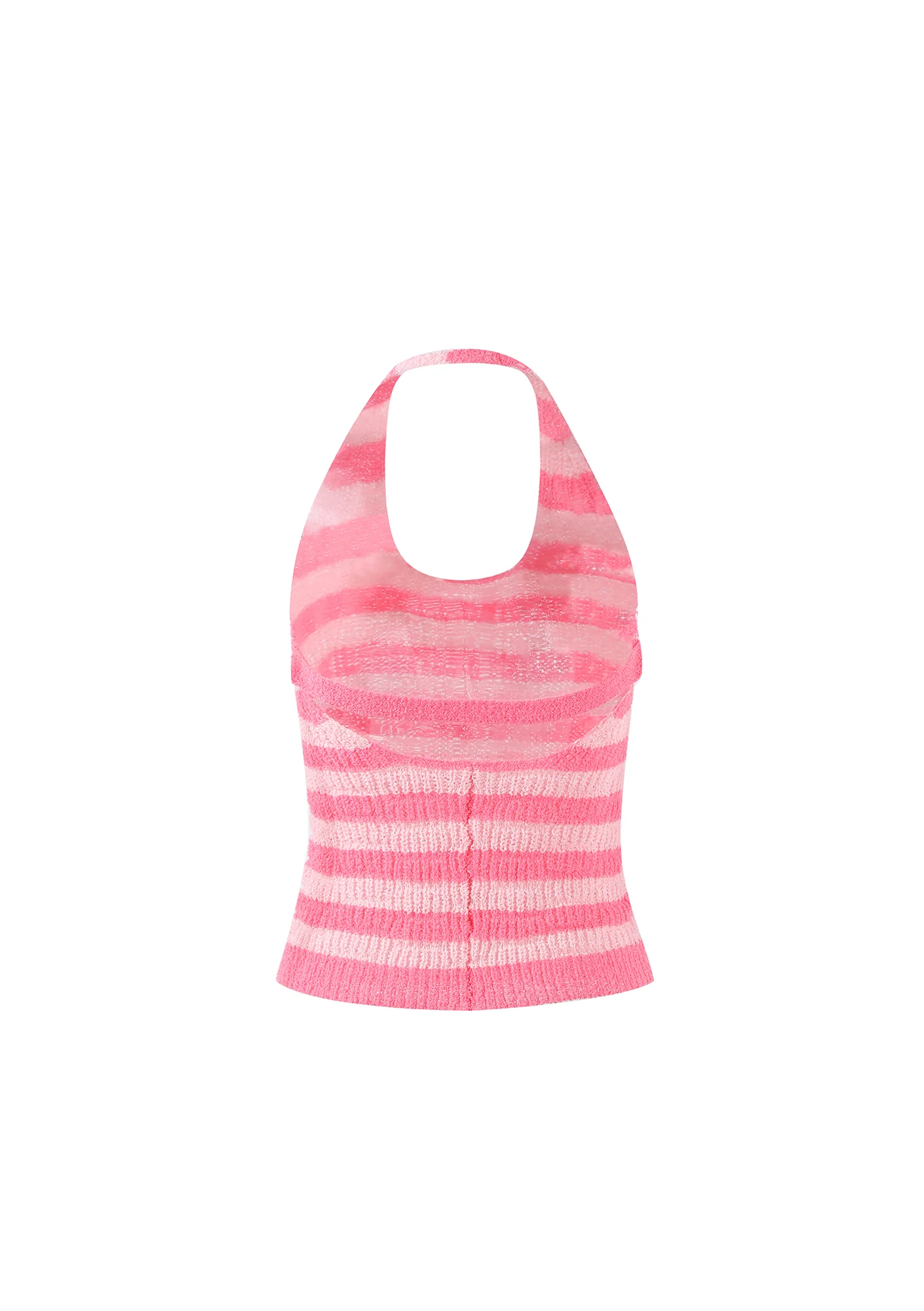 Coming Soon Pink Striped Halter Top - Image 4