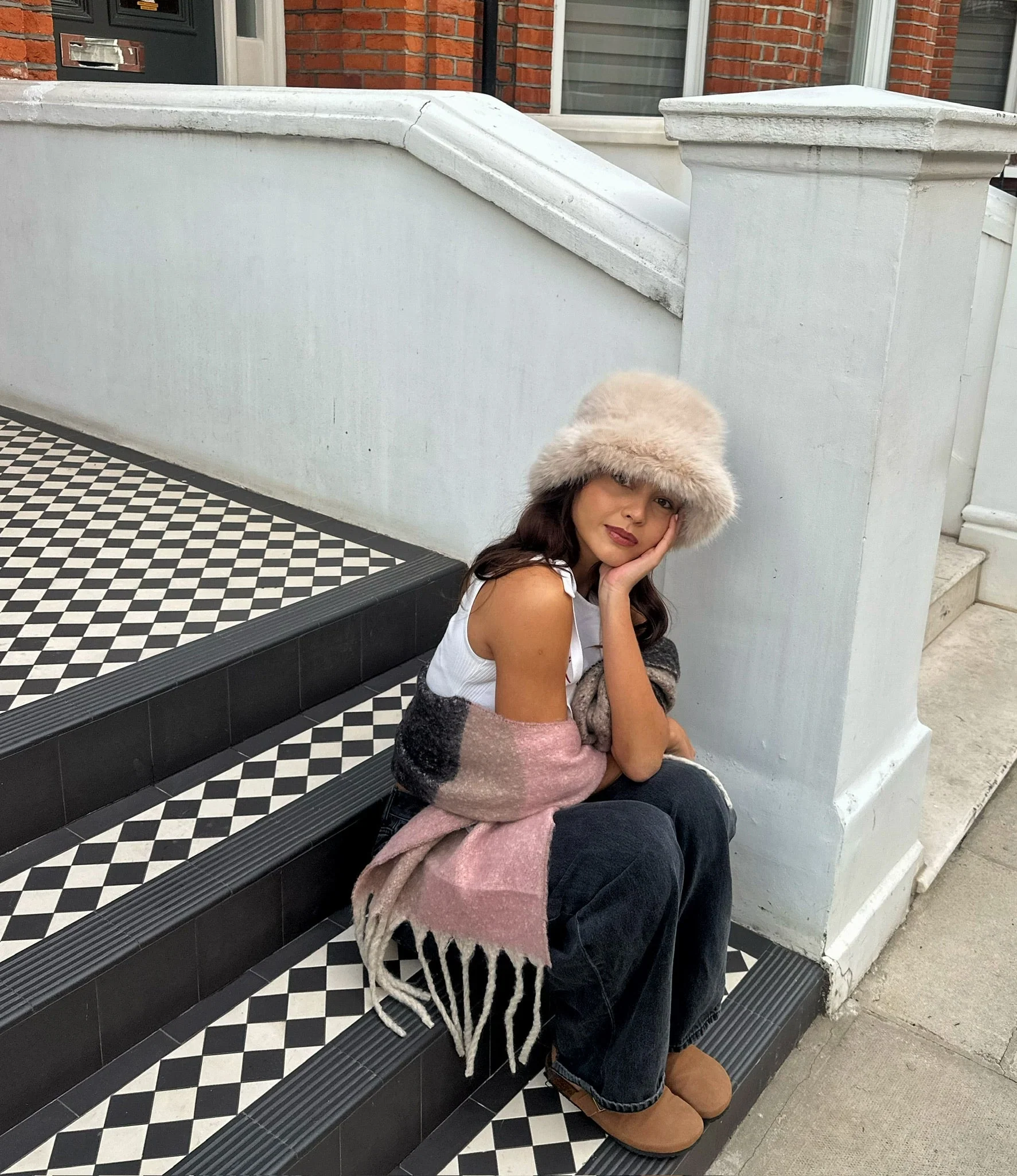 Cream Faux Fur Hat - Image 3