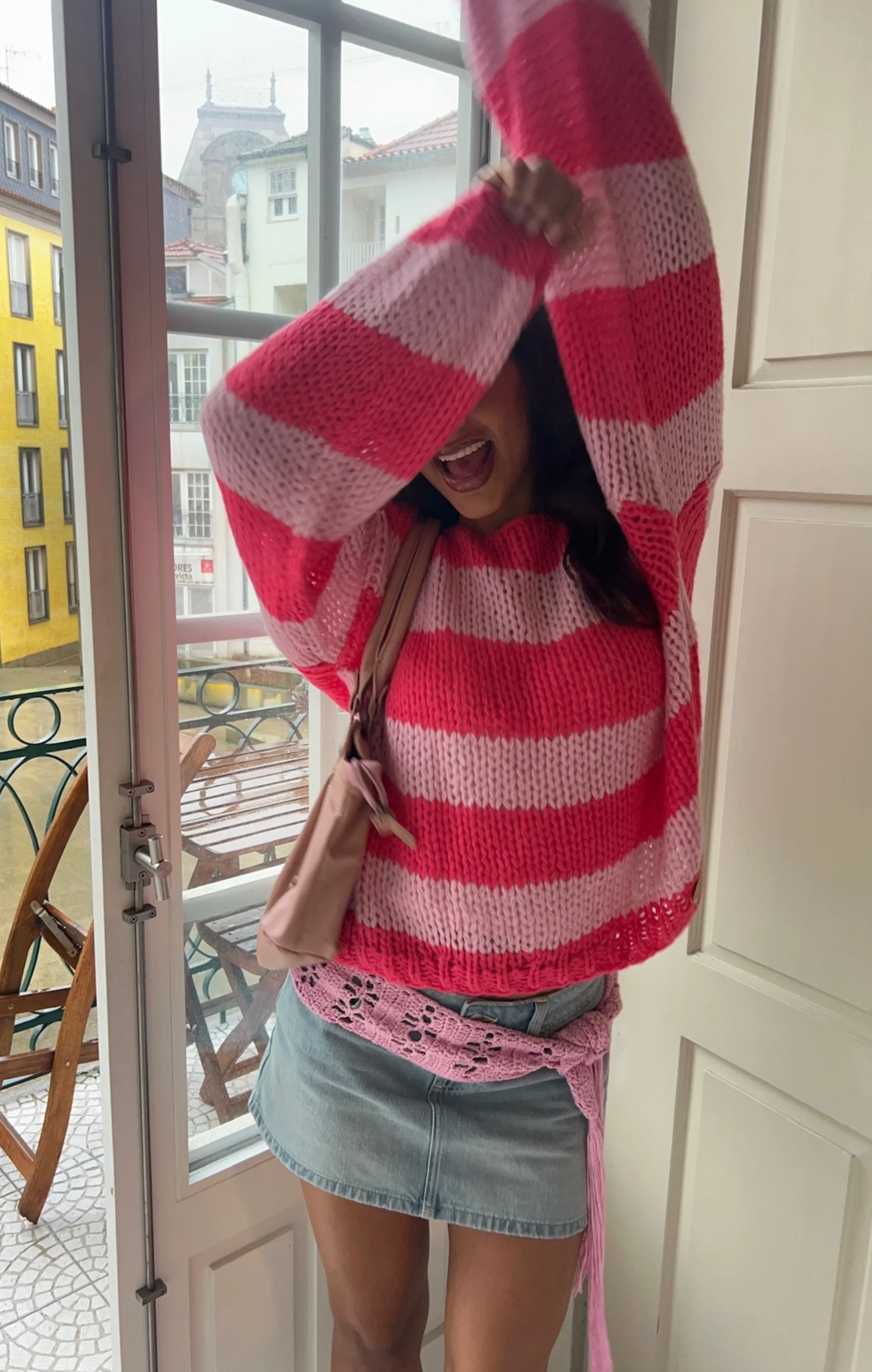 Double Pink Forget Me Not Jumper - Image 6