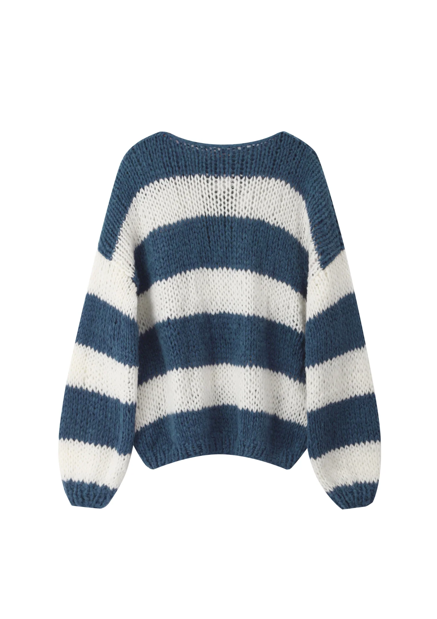 Navy Forget Me Not Stripe Jumper - Image 9