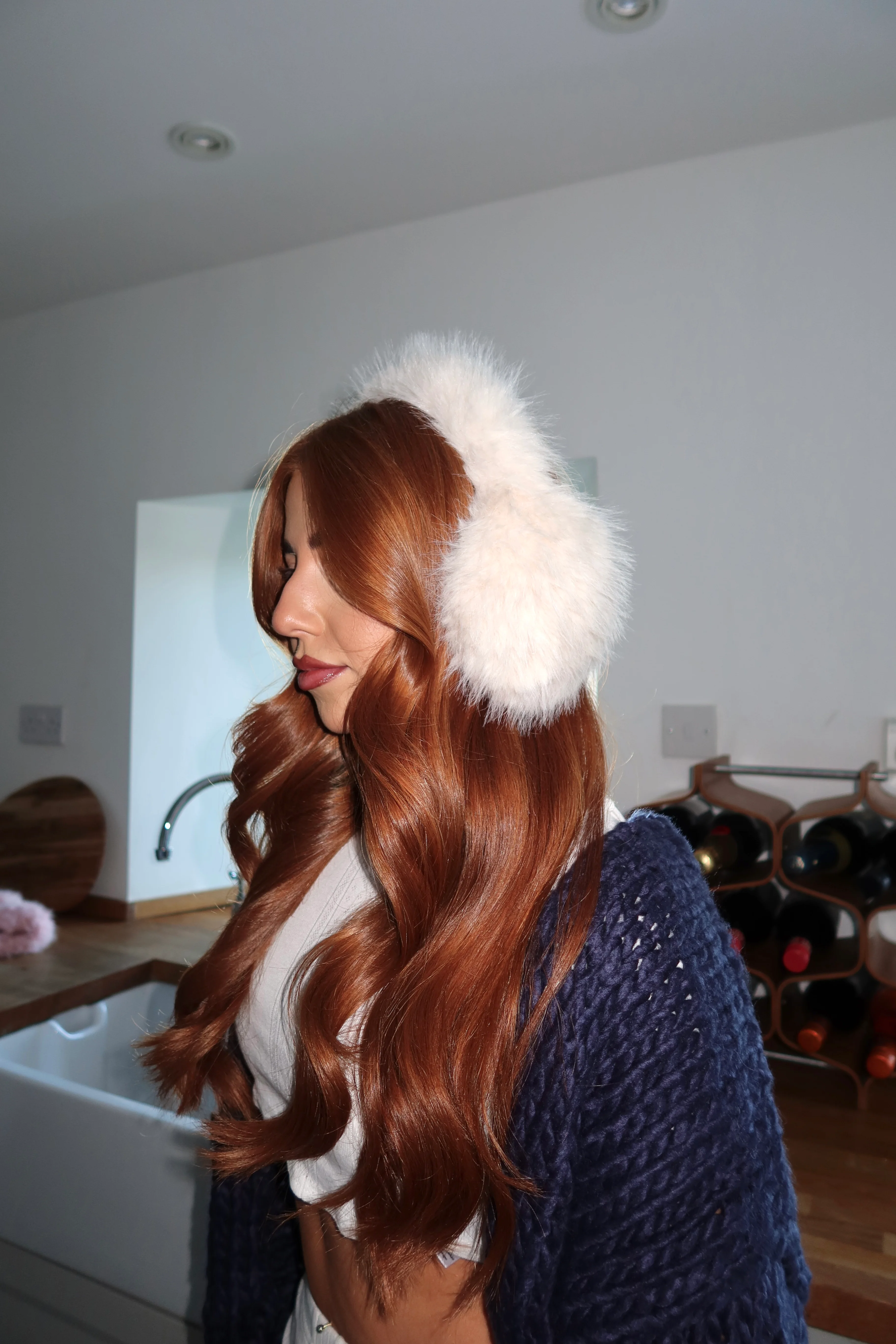 Cream Fluffy Ear Muffs - Image 5