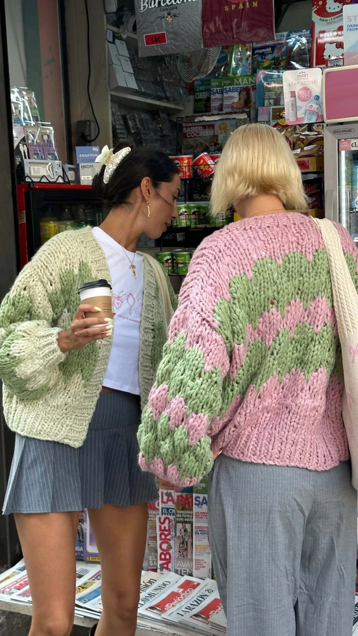 Strawberry Matcha Hugs & Kisses Cardigan - Image 4