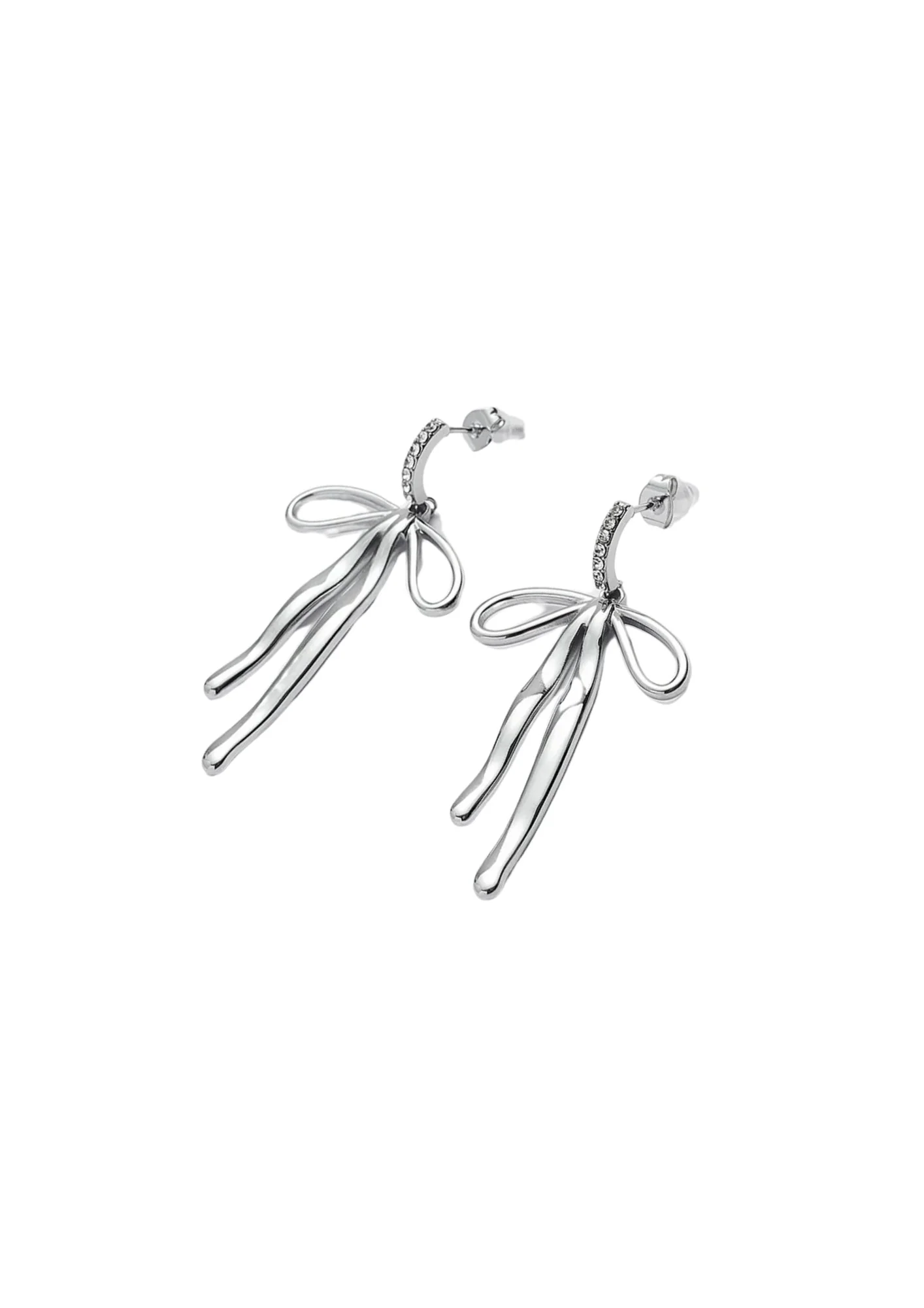 Twinkle Tied Silver Earrings - Image 3